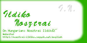 ildiko nosztrai business card